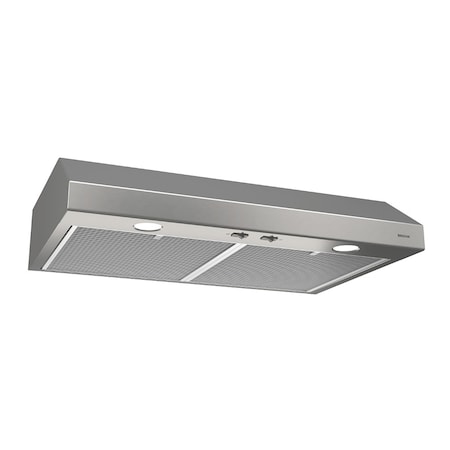 Broan-Nutone Glacier 24-Inch Stainless Steel Under Cabinet Range Hood with 300 CFM and 5 Sones BCSD124SS
